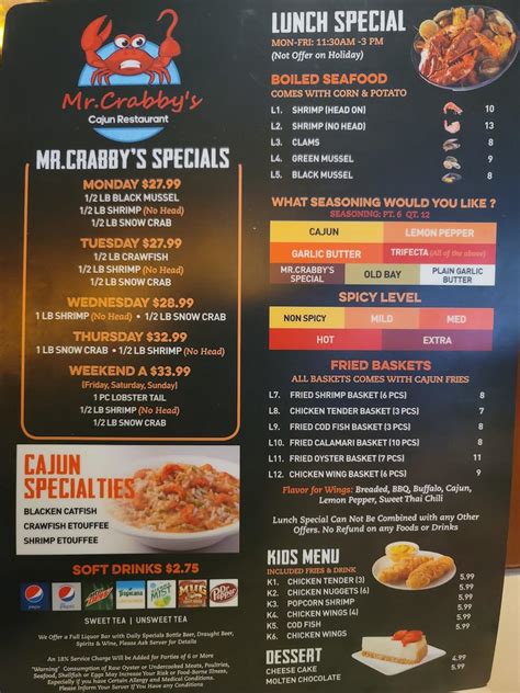 Mr crabbys - Mr. Crabby's Seafood Kitchen and Bar. 477 - module_67339 BusinessTitleModule moduleMedium. Location(s): 5300 San Dario Ave. (Mall del Norte) Laredo, TX 78041 - (956 ... 